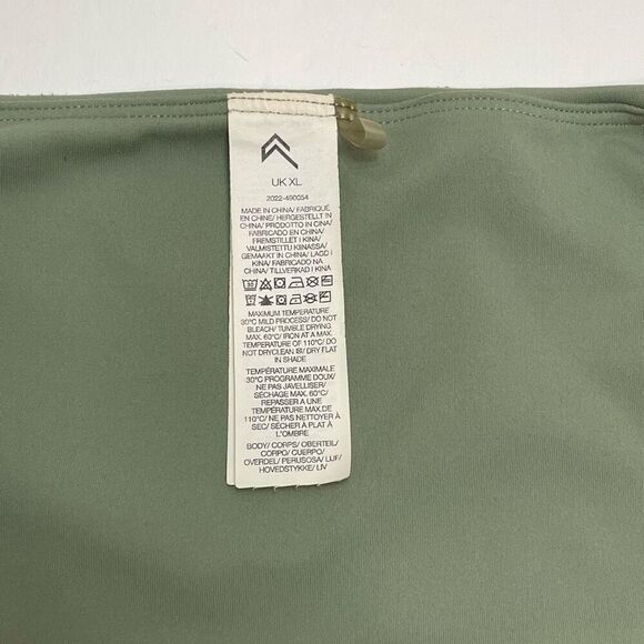 Oner Active Crop Top Short Sleeve with Shelf Bra Sage Green Size XL - Picture 4 of 10